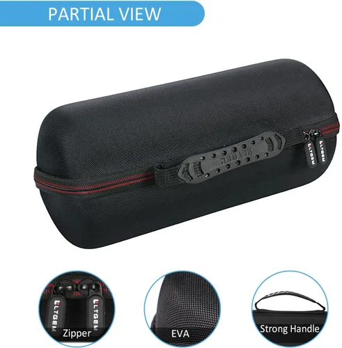 Vista 3 de LTGEM - Funda de viaje para altavoz Bose SoundLink Revolve+ Series II, color negro Se adapta a la base de carga, se adapta al adaptador de CA y al