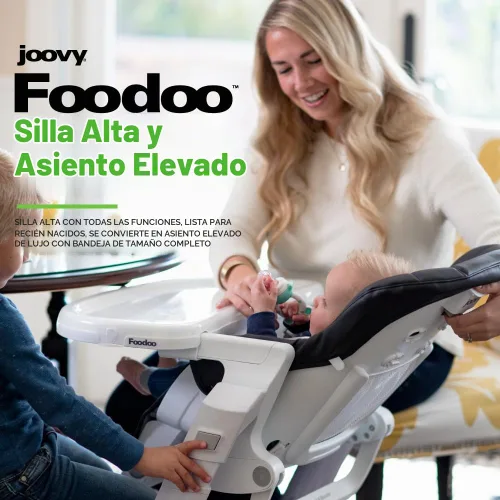 Vista 2 de Joovy Foodoo - Silla alta y asiento elevador, Jet