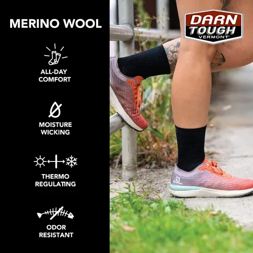 Vista 6 de Darn Tough Vermont Element Crew Merino ligero con cojín violeta LG (US 10-11.5)