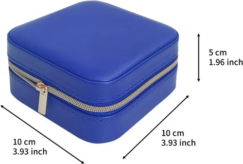 Vista 3 de Estuche de viaje para joyas con espejo, pequeño organizador de joyas de viaje, caja de joyería portátil, mini organizador de viaje, caja