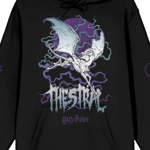 Vista 2 de Bioworld Harry Potter Thestral Seen By Death - Sudadera con capucha negra de manga larga para hombre