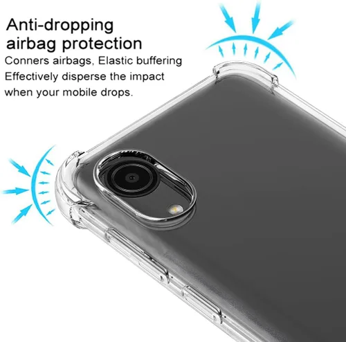 Vista 7 de Osophter Funda para Galaxy A03 Core con 2 protectores de pantalla transparente esquinas reforzadas TPU absorción de golpes flexible para Samsung