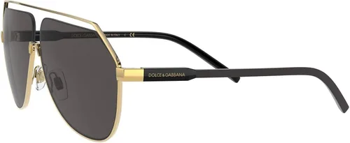 Vista 3 de Dolce Gabbana DG2266 - Lentes de sol para hombre color doradogris oscuro 63 Oro