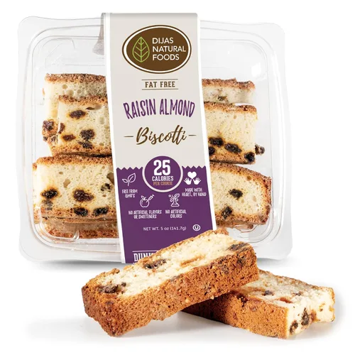 Vista 14 de DIJAS Natural Food s, Galleta de biscotti sin grasa, ingredientes naturales sin conservantes, delicioso aperitivo bajo en calorías (5 onzas)