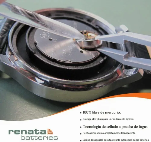 Vista 7 de Renata 370 SR920W Baterías – 1.55 V Óxido de Plata 370 Batería de reloj (2 unidades)