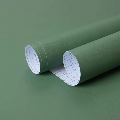 Vista 7 de HeloHo Papel tapiz verde liso, con textura mate, papel de pared moderno autoadhesivo extraíble, impermeable, papel de contacto para sala de estar