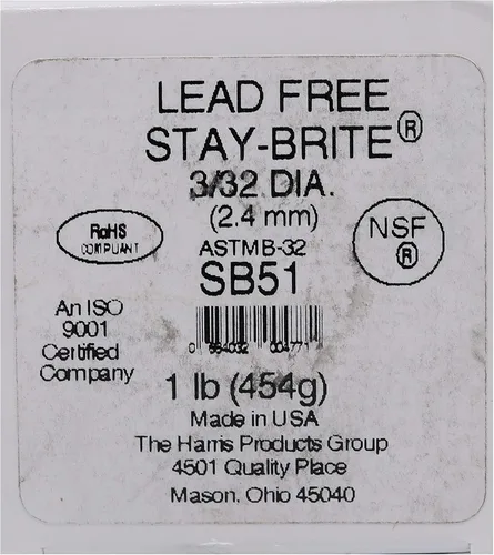 Vista 5 de Harris Stay-Brite #8 Soldadura de rodamiento plateado 1/16" 1 lb Libra Bobina, SB831