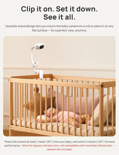 Vista 9 de Dr.Care Soporte universal para monitor de bebé, soporte de clip para cámara