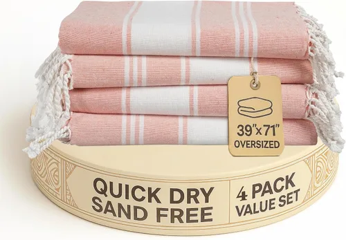 Vista 31 de LANE LINEN Toalla de Playa, Paquete de 2 Toallas de Playa de Gran Tamaño, 39"x71", Toallas de Piscina de Secado Rápido para Adultos, Absorbentes a