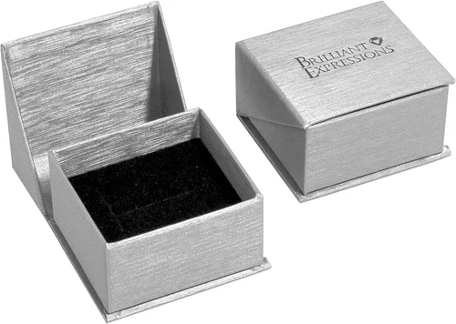Vista 5 de Brilliant Expressions Alianza de boda satinada de metal cobalto con rayas plateadas, 0.276in