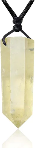 Vista 11 de Runyangshi Colgantes de cristal curativo, collar de cuarzo de cristal natural de un solo punto, 6 facetas de chakras, piedra de reiki, energía
