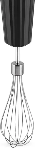 Vista 5 de Alessi Plissé MDL10SB/US - Batidora de mano con jarra medidora, batidor y picador en resina termoplástica, enchufe estadounidense 200W, negro