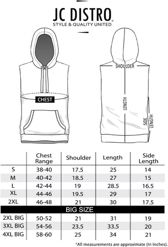 Vista 6 de JC DISTRO USA-made Mens Active Lightweight Soft Fabric Sleeveless Hoodie