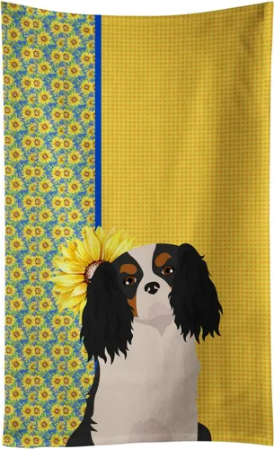 Vista 117 de Caroline's Treasures WDK5313KTWL - Toalla de cocina con diseño de girasoles de verano, color negro y tostado, Airedale Terrier, toalla de mano