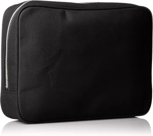 Vista 2 de SANEI Luggage Canvas Mailing Pouch L Horseshoe Lock with Metal Clasp No Padlock Included Moss G Black Black 19-3911tcx