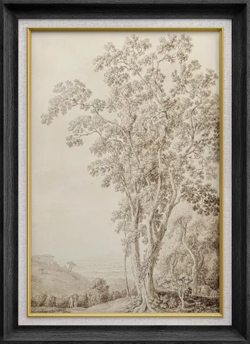 Vista 33 de SIGNWIN Arte de marco de alta calidad, elegante, vintage, ilustraciones de dibujo de árbol, arte fino, arte tradicional icónico para sala de estar