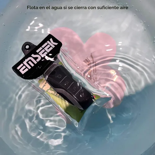 Vista 4 de Waterproof Car Key Fob Case Swim Dry Key Shell Bag Transparente