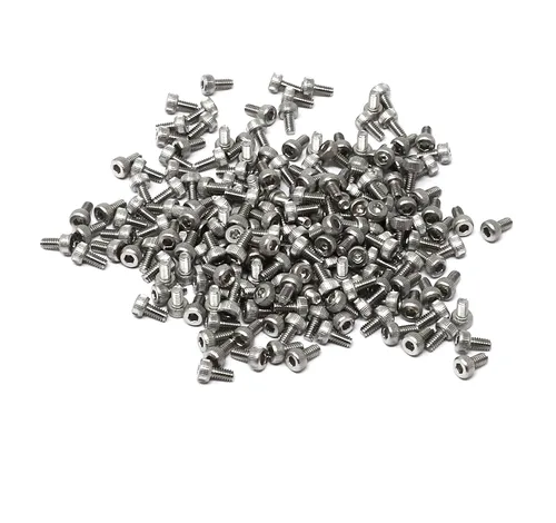 Vista 2 de iexcell Kit de tornillos de cabeza hexagonal de acero inoxidable 304, 100 unidades M2 x 0.157 in, paso de rosca de 0.016 in