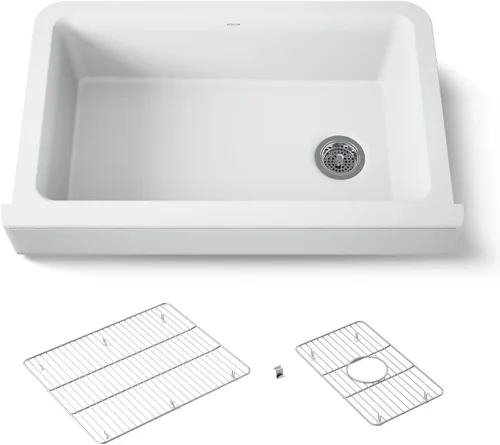 Vista 59 de Kohler K-8223-CM5 Cairn - Grifos para fregadero de cocina, color beige mate