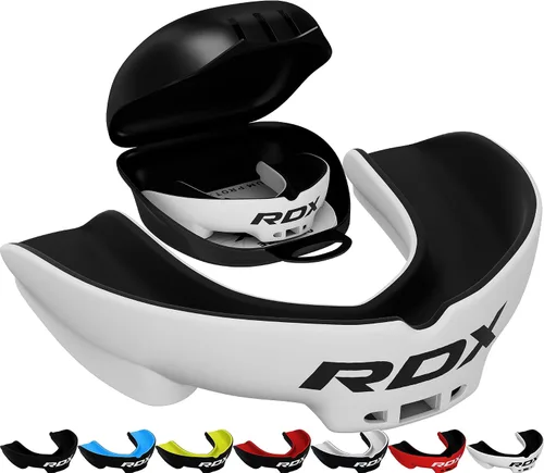 Vista 10 de RDX Protector Bucal para Boxeo MMA Kickboxing Muay Thai Judo Karate - Protector de Mandíbula con Funda de Almacenamiento para Adultos, Artes