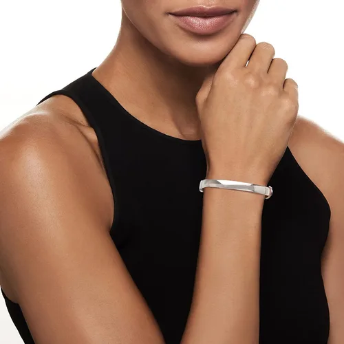 Vista 2 de Ross-Simons Pulsera de plata de ley pulida, Plata de ley, no conocido