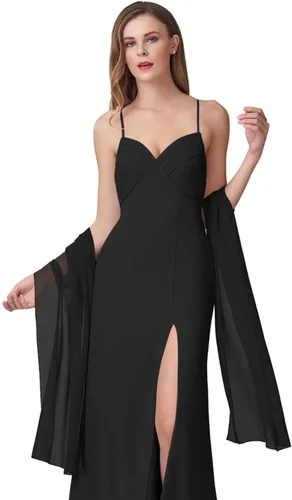 Vista 20 de Chales de gasa para mujer, bufandas para dama de honor, boda, noche, graduación, fiesta, ocasiones especiales, vestidos de 90 x 20 pulgadas