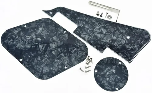 Vista 11 de KAISH Abalone Pearl LP - Placa trasera para guitarra con soporte de níquel de acero y tornillos de montaje para EE. UU