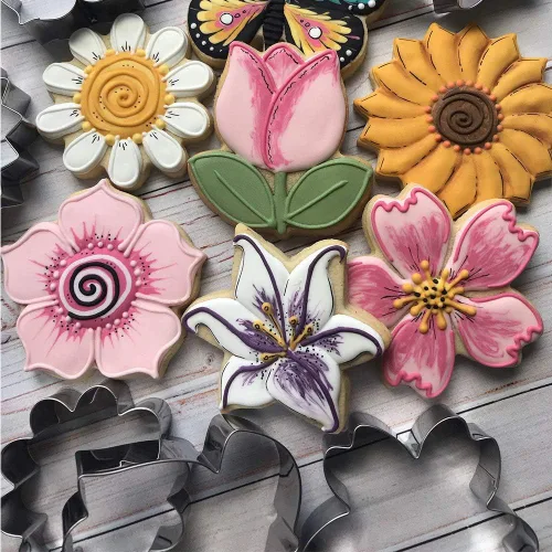 Vista 8 de LILIAO Spring Kapok Flower - Cortador de galletas (3,5 x 3,5 pulgadas), acero inoxidable