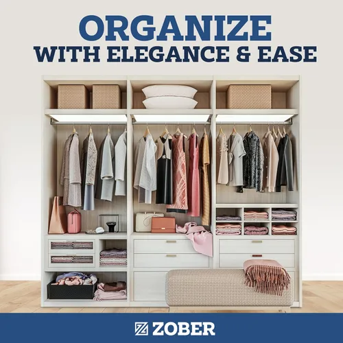 Vista 7 de Zober Perchas de madera negras – Paquete de 20 perchas de madera resistentes y antideslizantes para abrigos, chaquetas, trajes y pantalones, perchas