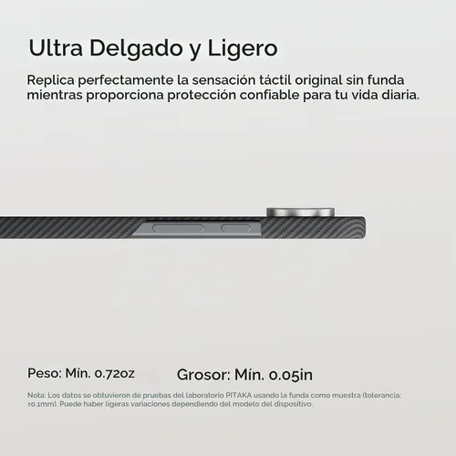 Vista 2 de pitaka Funda Ultra Slim para Pixel 11 Pro XL con sensación sin funda, color Negro Gris (Sarga)