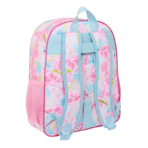 Vista 4 de Mochila Escolar Barbie Painterly Rosa Azul cielo 32 x 38 x 12 cm