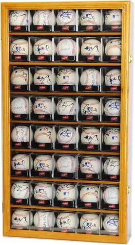 Vista 6 de Vitrina de 40 cubos de acrílico de béisbol (negro)
