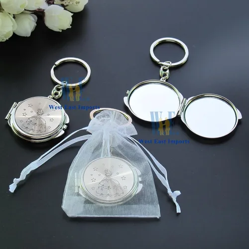 Vista 7 de 12 piezas personalizadas de quinceañera recuerdo de fiesta dulce 16 espejo llavero Recuerdos de Mis XV princesa 18 cumpleaños regalo para invitados