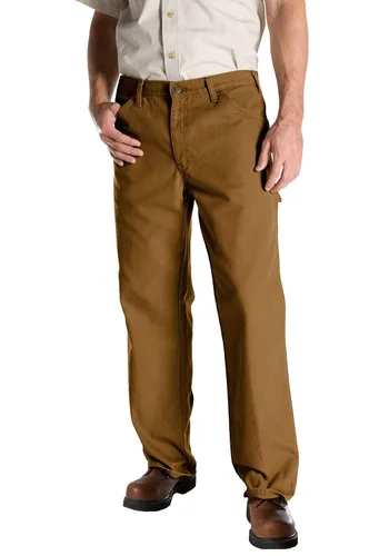 Vista 6 de Dickies Jeans de carpintero para hombre, ajuste relajado, pierna recta, Negro, 30 x 30
