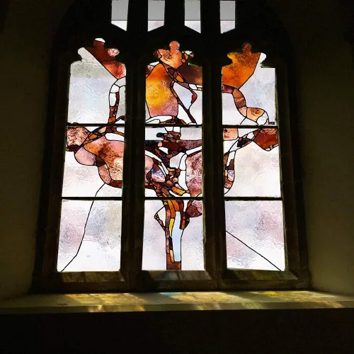 Vista 3 de Película de privacidad para ventana de iglesia de Jesús, vidrieras esmeriladas, calcomanías decorativas para ventanas, bloqueo UV, control de calor
