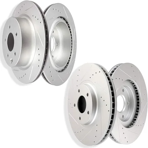 Vista 17 de SCITOO Rotores de freno trasero para Honda para CR-V 2002-2004 Frenos de disco perforados y ranurados Rotores de reemplazo: 31304