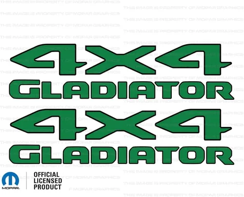 Vista 12 de Adhesivos gráficos de cabecera de gladiador 4x4 para Jeep Wrangler/Gladiator JL/JT (2019-2024) 392 bronce con contorno negro F392BO (juego de 2)