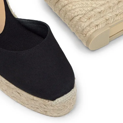 Vista 6 de Castañer Alpargatas con plataforma de cuña Carina para mujer Negro
