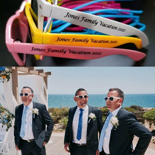 Vista 8 de Gafas de sol personalizadas a granel para fiesta de boda, regalos para regalos de novia