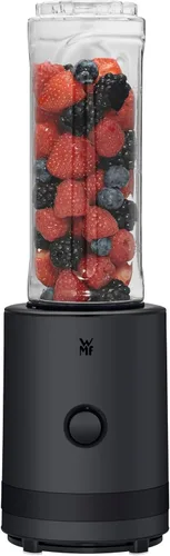 Vista 5 de WMF Küchenminis Batidora de pie para batir con 2 recipientes de 0,6 L, licuadora de alto rendimiento de 300 W, acero inoxidable mate, negro