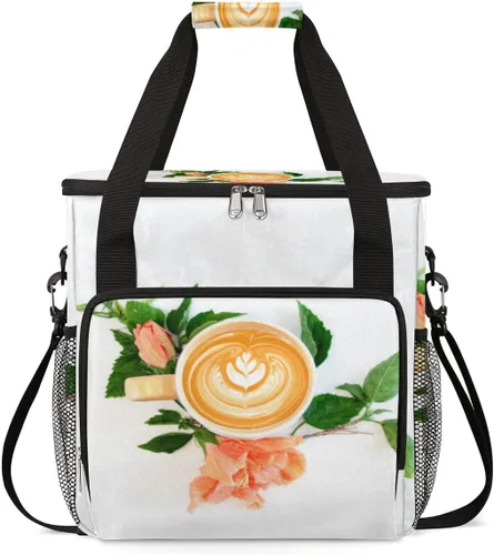 Vista 11 de Bolsa para cafetera compatible con K-Mini o K-Mini Plus Coffee Cup Pattern1 Coffees Machine Travel Storage Tote Bag Compatible Portable Single