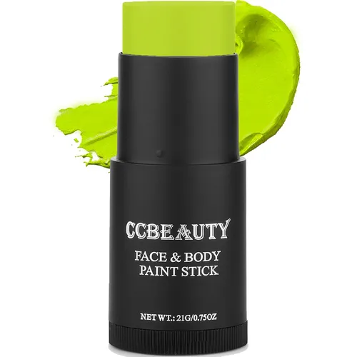 Vista 13 de CCbeauty Barra de pintura facial negra, kit de pintura facial, base de maquillaje SFX de cobertura completa, pintura corporal profesional no tóxica