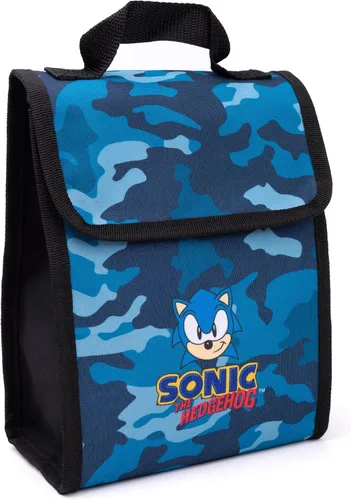 Vista 3 de Sonic The Hedgehog Mochila para niños Estuche escolar de camuflaje azul marino para niños, botella de agua Mercancía del juego, Azul, Mochilas