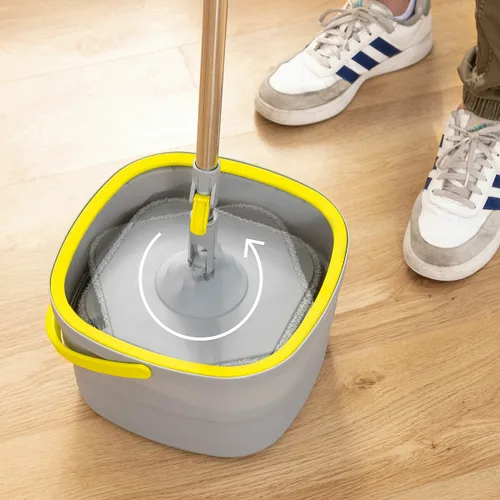 Vista 3 de Mopa Giratoria con Autolimpieza y Cubo Separador Selimop InnovaGoods