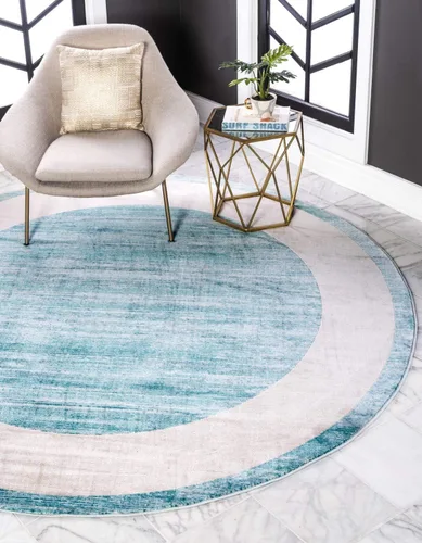 Vista 29 de Unique Loom Uptown Collection - Alfombra Yorkville (2 pies 2 pulgadas x 6 pies, color azul marino/marfil)