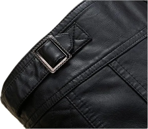 Vista 5 de LJYH Chaqueta de cuero PU de moda para niños y niñas con cremallera