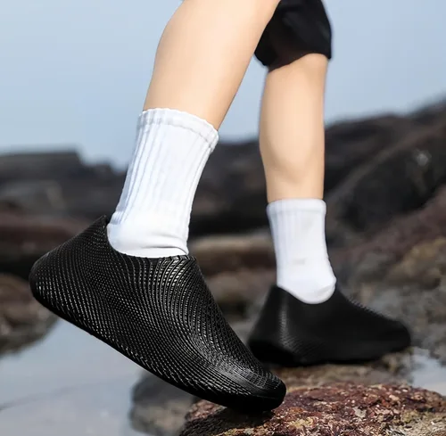 Vista 4 de Zapatos de chef de trabajo antideslizantes unisex para exteriores, soporte de arco para trabajo, puntera cerrada, zuecos de cocina, sandalias