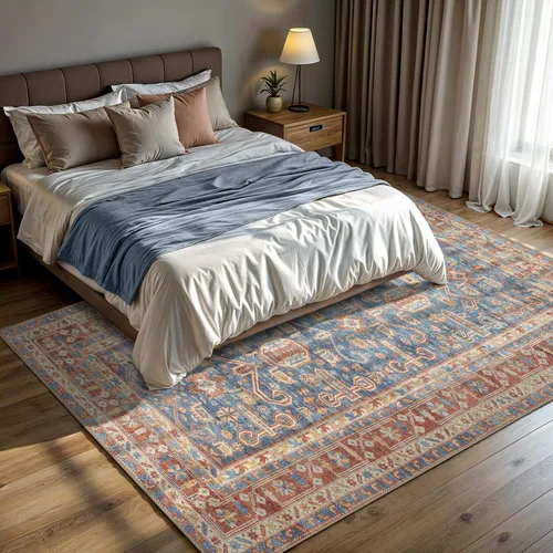 Vista 271 de GLN Rugs Traditional Collection - Alfombra de felpilla lavable a máquina, tradicional lavable, antideslizante, alfombra de felpilla de pelo corto