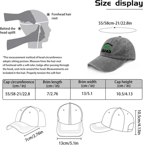 Vista 3 de Womens Baseball Caps Ash-Wednesday Vintage Hats for Women's Funny Caps Quick Dry shenaniganss Squad Sun Visor Hat