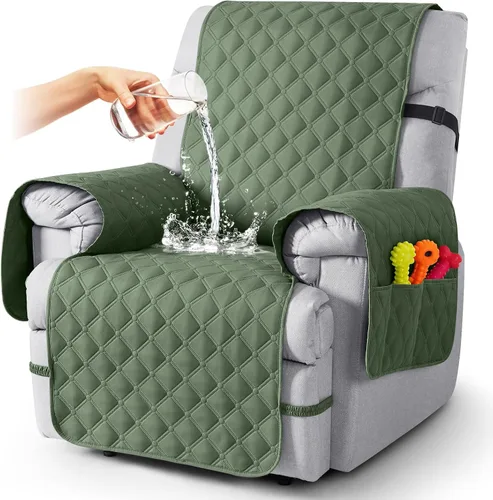 Vista 66 de TAOCOCO Fundas reclinables 100% impermeables, con correas para las piernas, funda de sofá reclinable reversible para silla reclinable, protector